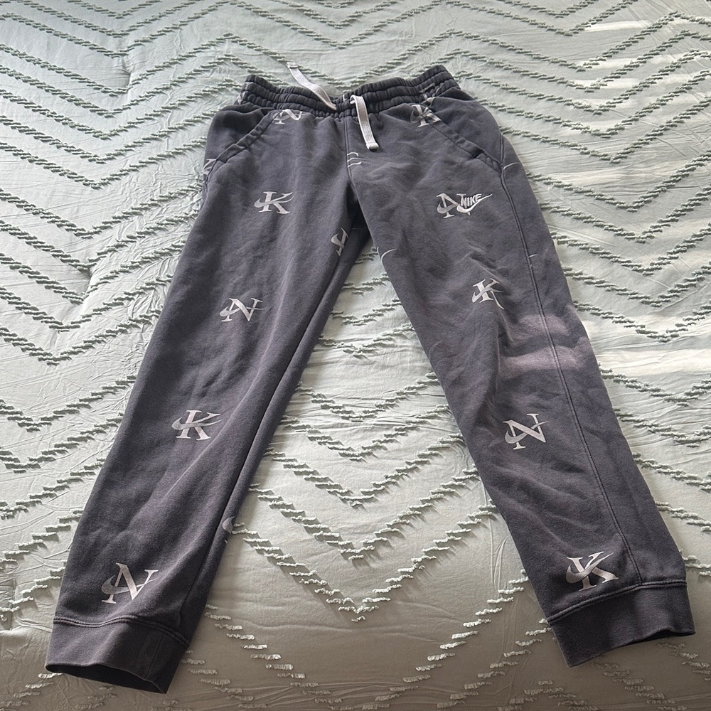 Nike Kids Charcoal Joggers with White Accents